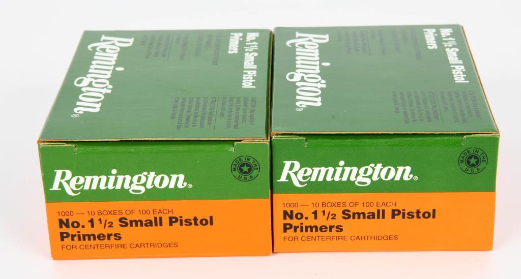 2000 Ct Of Remington # 1 1/2 Small Pistol Primers