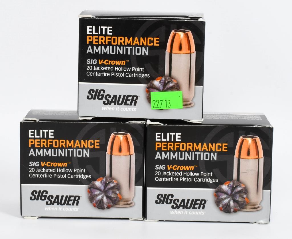 60 Rounds Sig Sauer .45 Colt Defense Ammunition