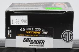 60 Rounds Sig Sauer .45 Colt Defense Ammunition