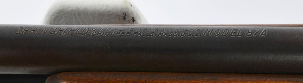 J. Stevens Springfield 87A Semi Auto Rifle .22 LR
