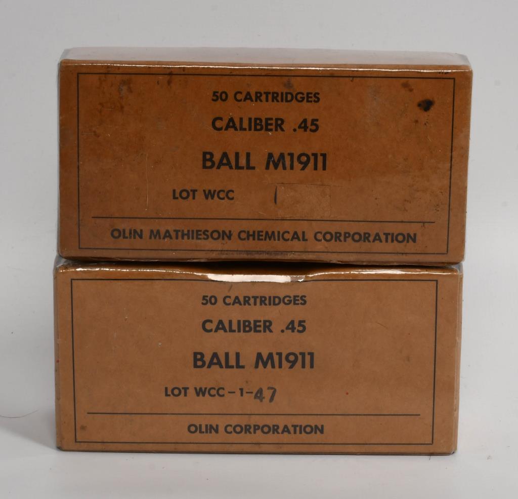 100 Rounds Of Ball M1911 .45 Caliber Ammunition