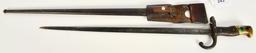 Imperial French Model 1874 Sword Bayonet w/scabbar