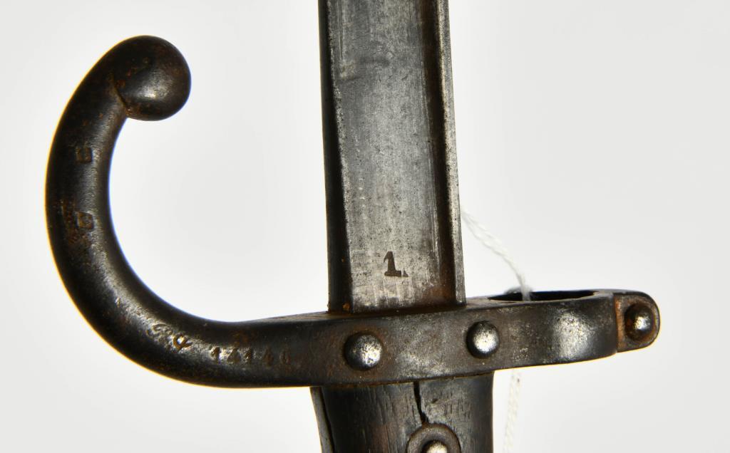 Imperial French Model 1874 Sword Bayonet w/scabbar