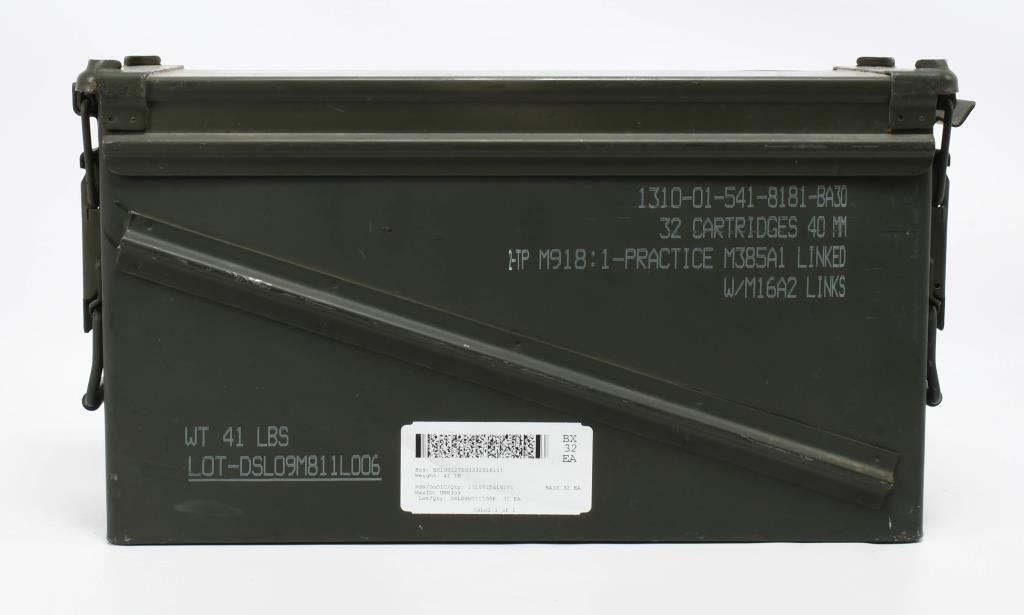 U.S. Army Practice 40 Millimeter Cartridge Can