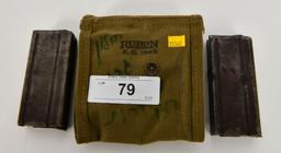 Lot of Two M1 Carbine Mags and Military Pouch
