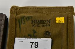 Lot of Two M1 Carbine Mags and Military Pouch
