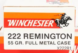 100 Rounds Of Winchester .222 Rem Ammunition