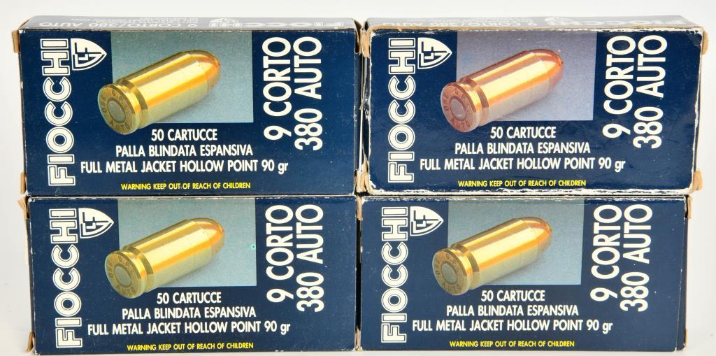 200 Rounds Of Fiocchi .380 ACP Ammunition