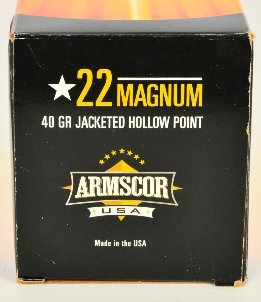 500 Rounds of Armscor .22 Magnum Ammunition