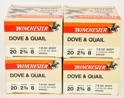 100 Rounds of Winchester 20 Gauge Dove & Quail