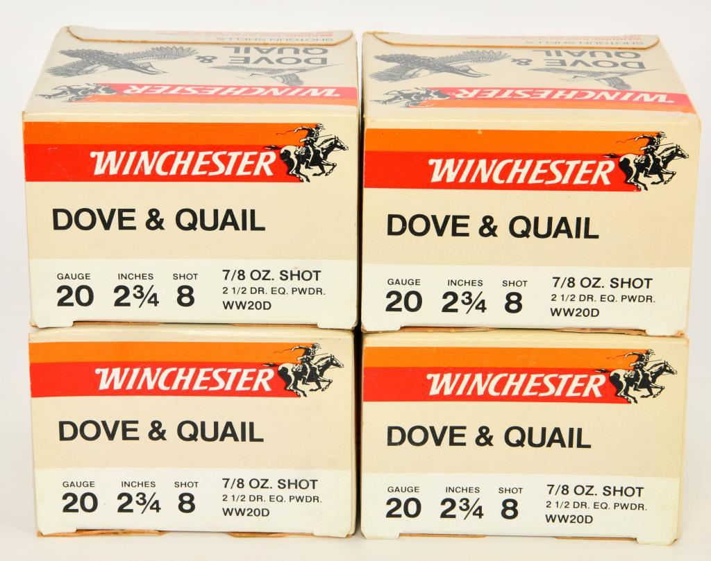 100 Rounds of Winchester 20 Gauge Dove & Quail