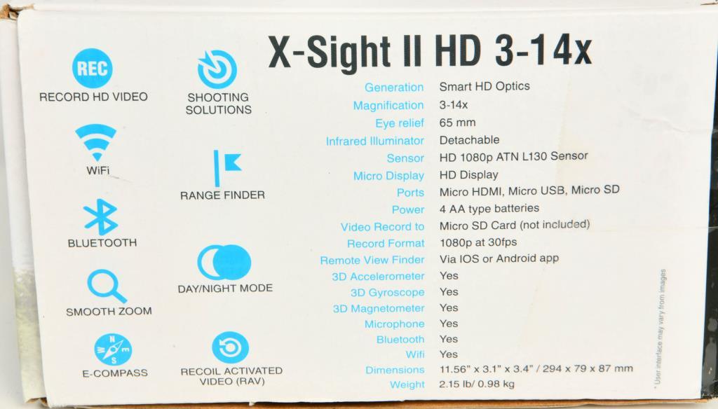 ATN X-Sight II HD 5-20 Smart Day/Night Rifle Scope