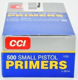 1000 Count Of CCI #500 Small Pistol Primers