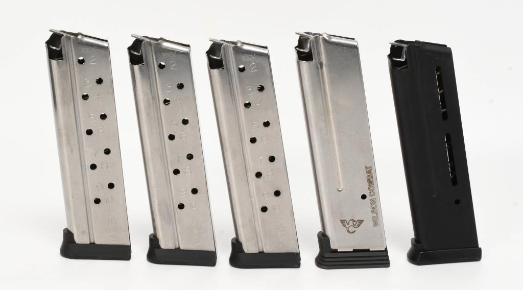 3 McCormick 9mm Mags & 2 Wilson Combat Mags