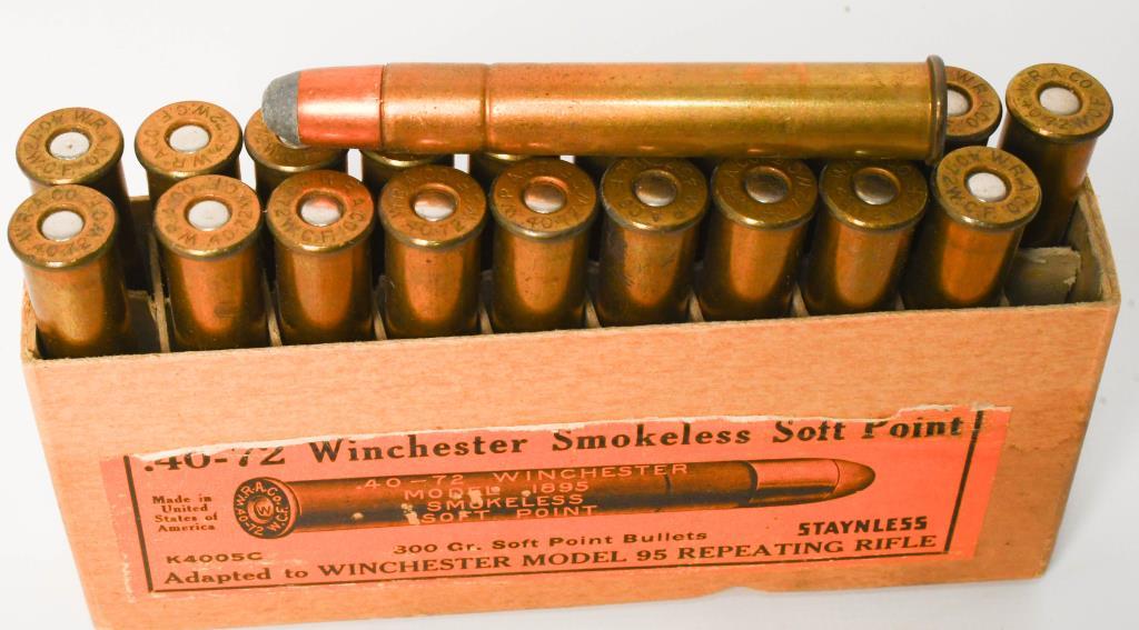Collector Box of Winchester .40-72 Model 1895