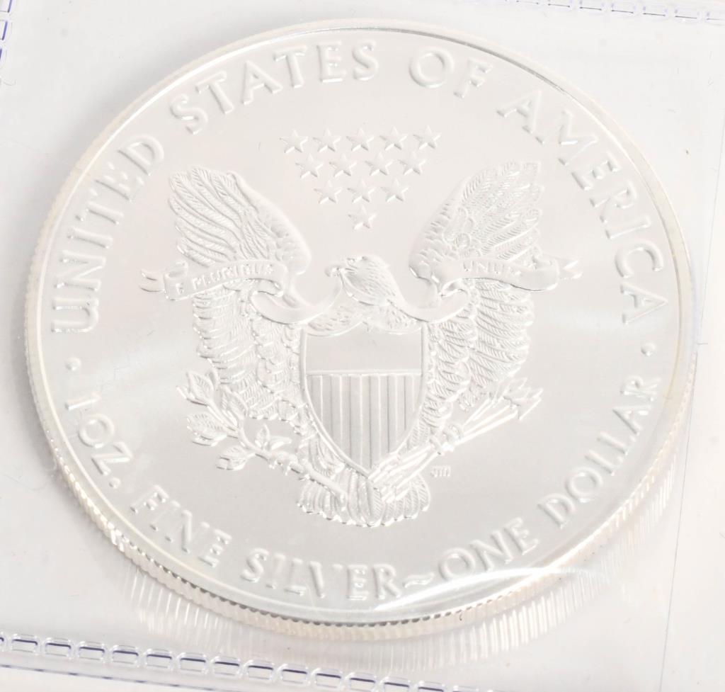 2 Uncirculated Silver Eagle 1 Oz Fine Silver Coins