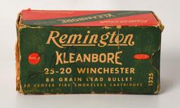 Collector Box of Remington .25-20 Winchester