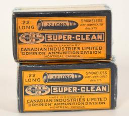 2 Collector Boxes of Dominion .22 Long Ammunition