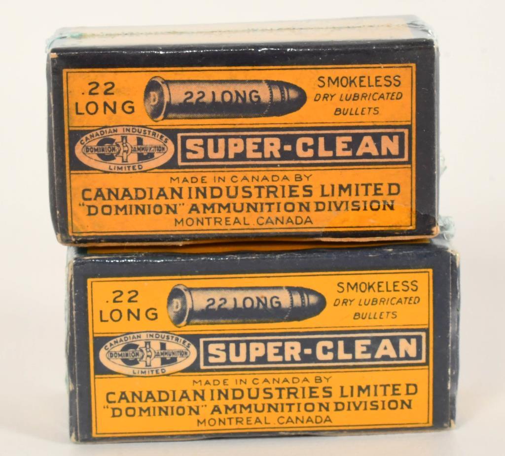 2 Collector Boxes of Dominion .22 Long Ammunition