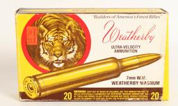Collector Box of Weatherby 7mm W.M. Weatherby