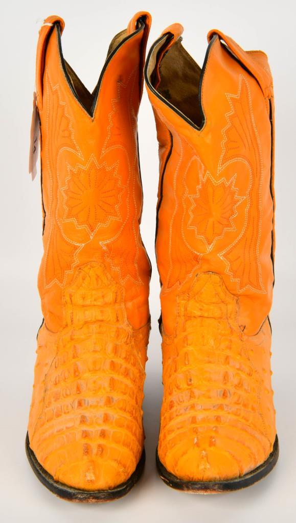 Exotic Ostrich Quill and Alligator Boots SZ 9 1/2