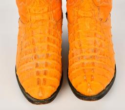 Exotic Ostrich Quill and Alligator Boots SZ 9 1/2