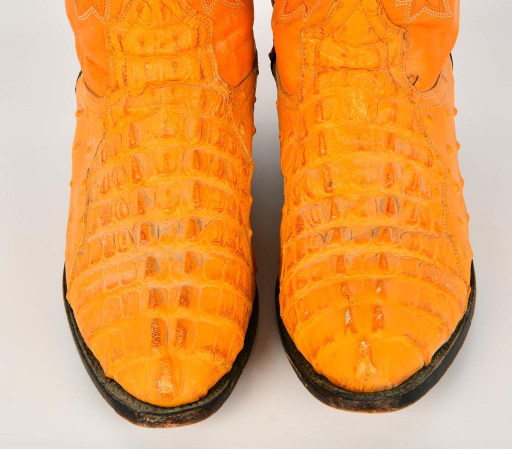 Exotic Ostrich Quill and Alligator Boots SZ 9 1/2