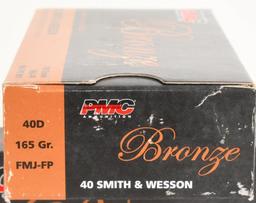 100 Rounds Of PMC Bronze 40 S&W Ammunition