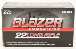 500 Rounds Of CCI Blazer .22 LR Ammunition