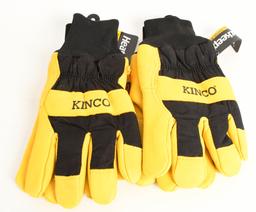 (2) Pr NEW KINCO Lined Grain Deerskin Work Gloves