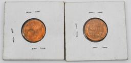 2 Uncirculated 1955 Lincoln Wheat Pennies