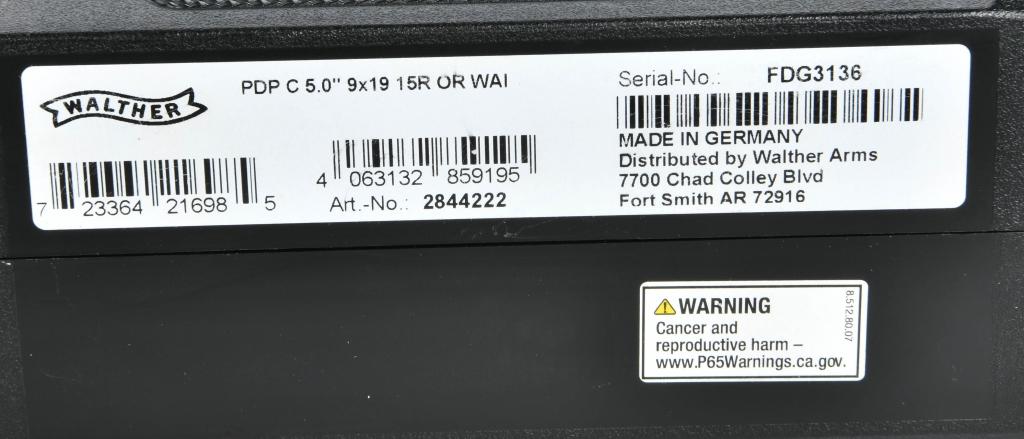 Walther PDP Compact 9mm 5" Barrel Optics Ready