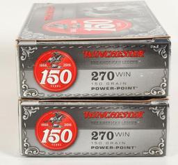 40 Rds Winchester 150th Anniversary 270 Win Ammo