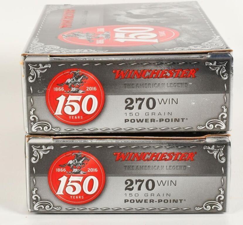 40 Rds Winchester 150th Anniversary 270 Win Ammo