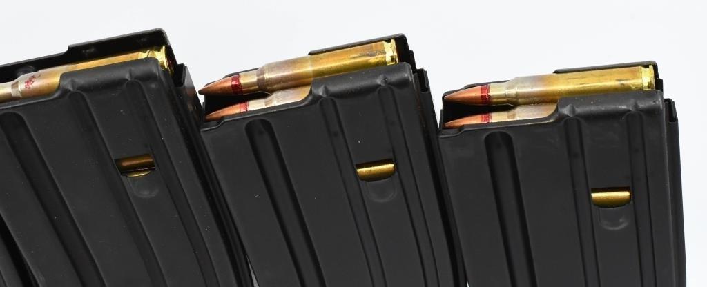 5 Duramag Magazines Loaded With 5.56 Ammunition