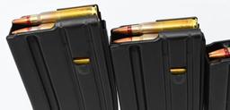 5 Duramag Magazines Loaded With 5.56 Ammunition