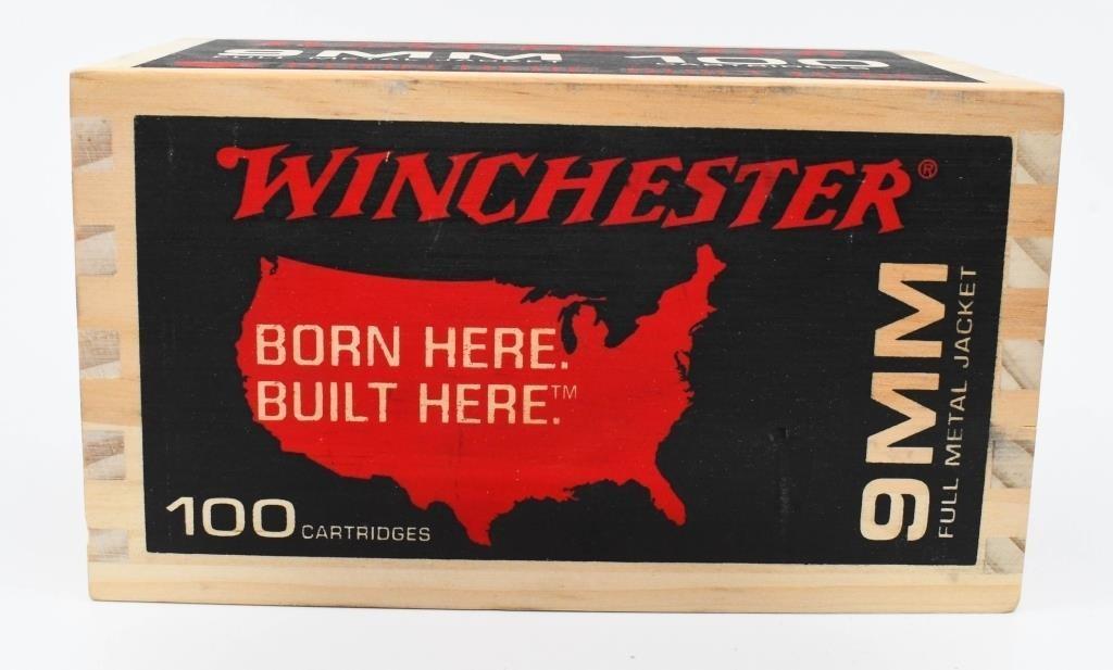 100 Rounds Of Winchester 9mm Luger Ammunition