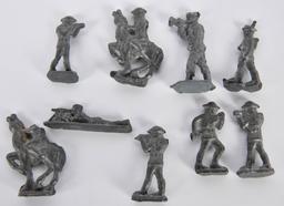 Lot of Nine Lead Army Guys