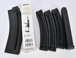 Lot of 7 Magazines 5 For a GSG-16, 1 Glock, 1 S&W