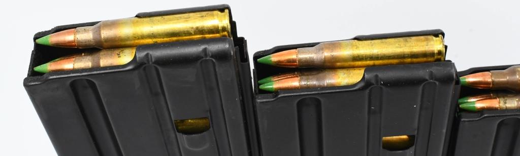 5 Duramag Magazines Loaded With 5.56 Ammunition