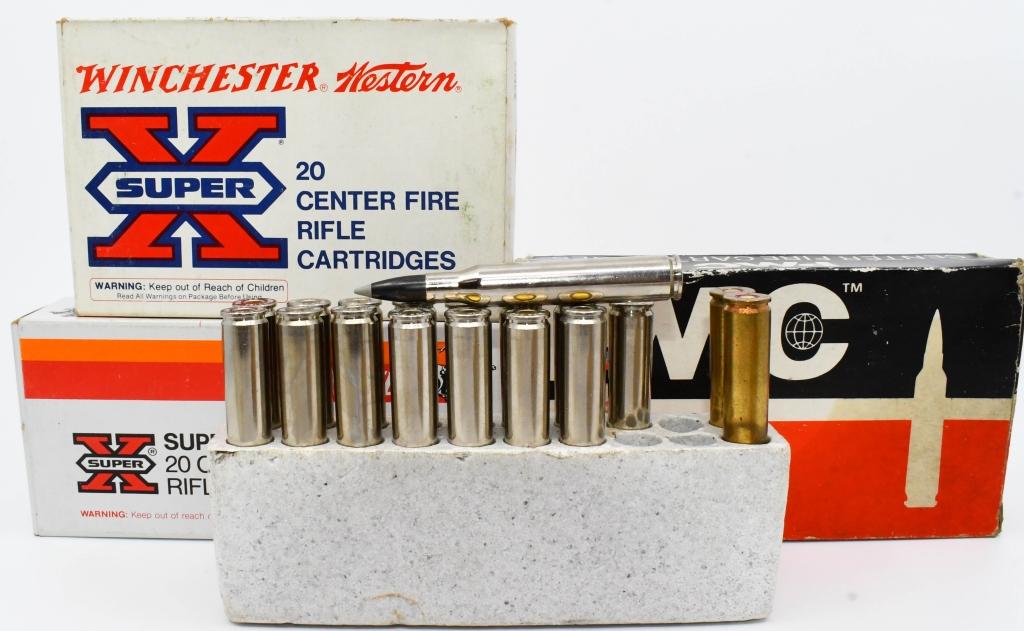 42 Rounds Of Mixed Rifle Ammo & Empty Brass