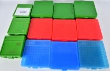 12 Various Size Plastic Ammo Storage Containers
