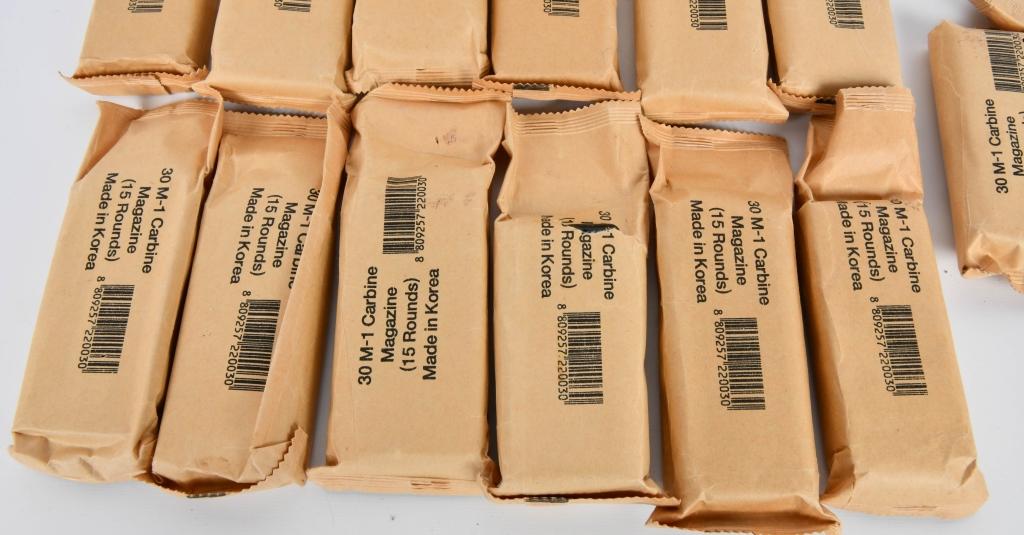 (15) 30 M-1 Carbine Magazines 15 rds & (3) 30 rd