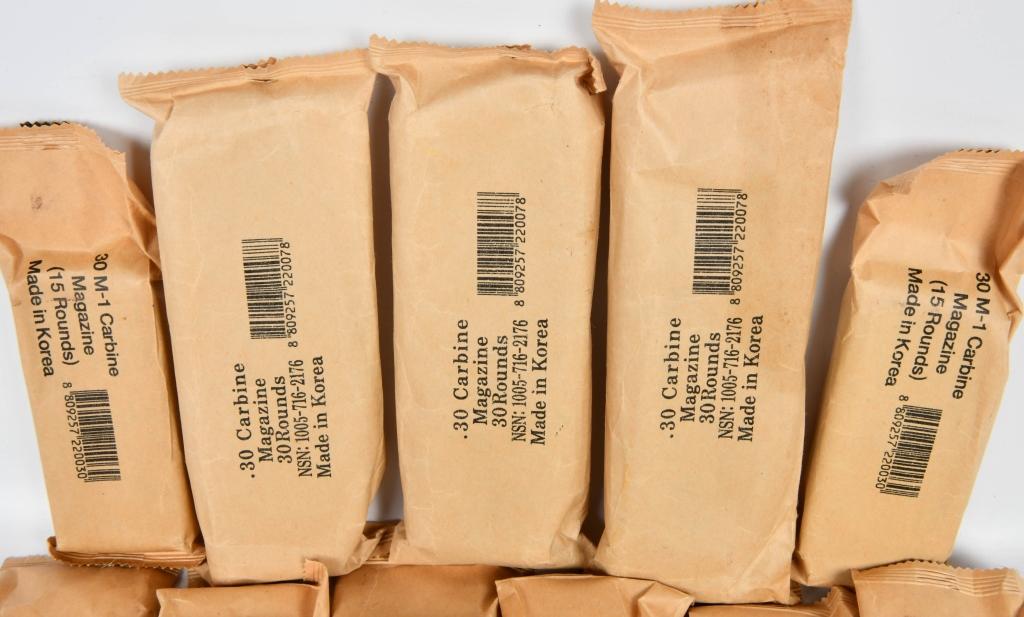 (15) 30 M-1 Carbine Magazines 15 rds & (3) 30 rd