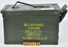 Large Ammo Can Full Of 9mm Empty Brass Casings