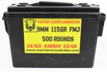 500 Rounds Of Mixed 9mm Luger Ammunition