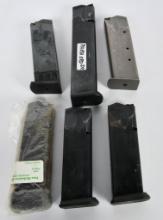 6 Various Capacity .45 Caliber Metal Magazines