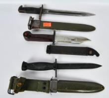 (3) Military Bayonet / Knife with scabbard