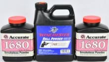 2 Lbs Accurate 1680 & 1 Lb Win 748 Ball Powder