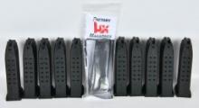 (11) HK Heckler & Koch 9x19mm 15 Round Magazines
